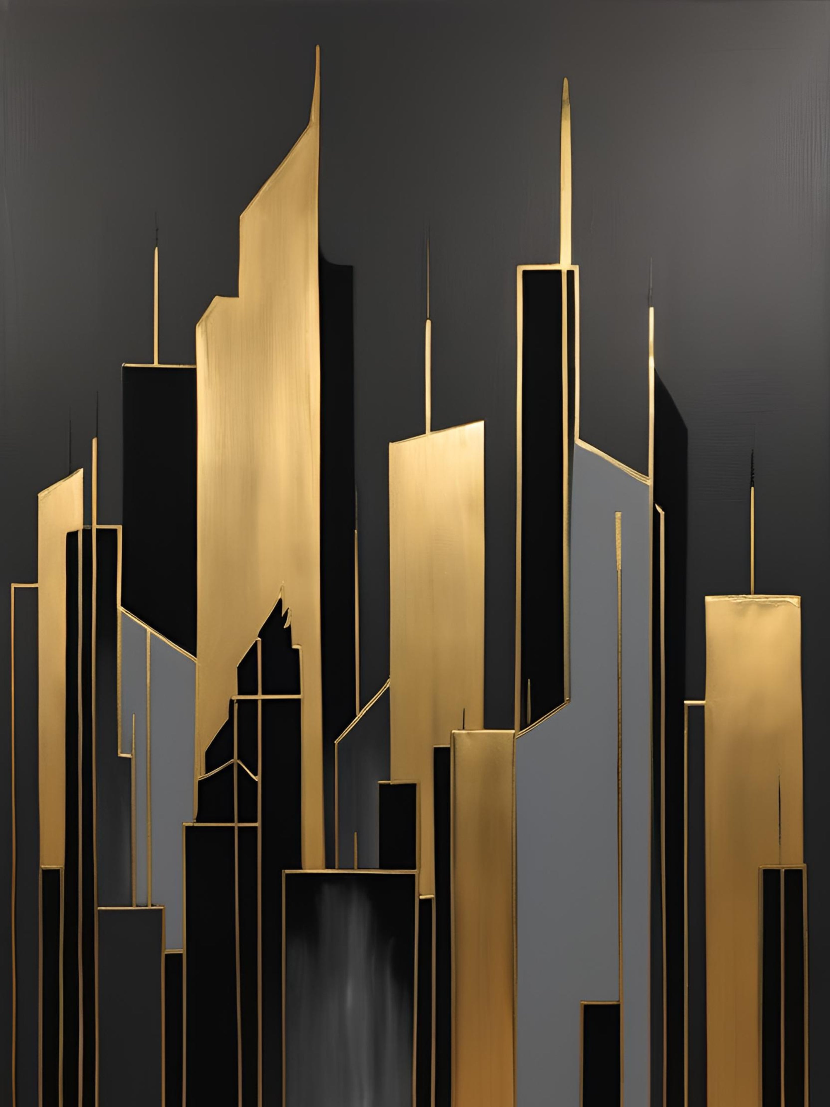 Gold Urban Elegance Abstract