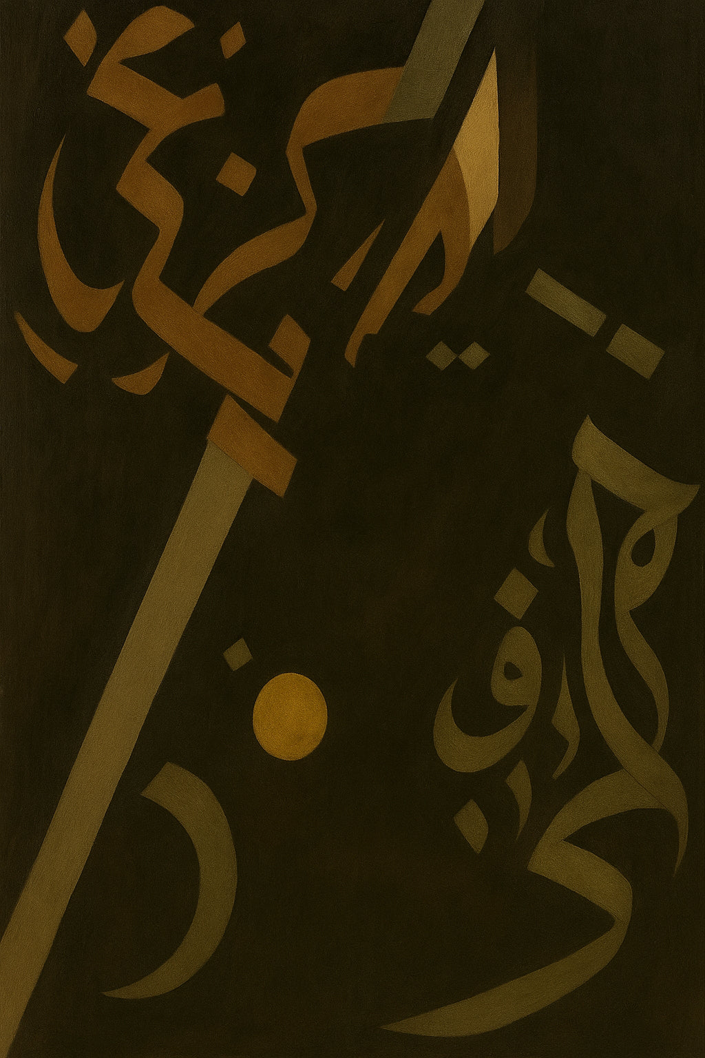 Ochre Calligraphy Modern Renaissance