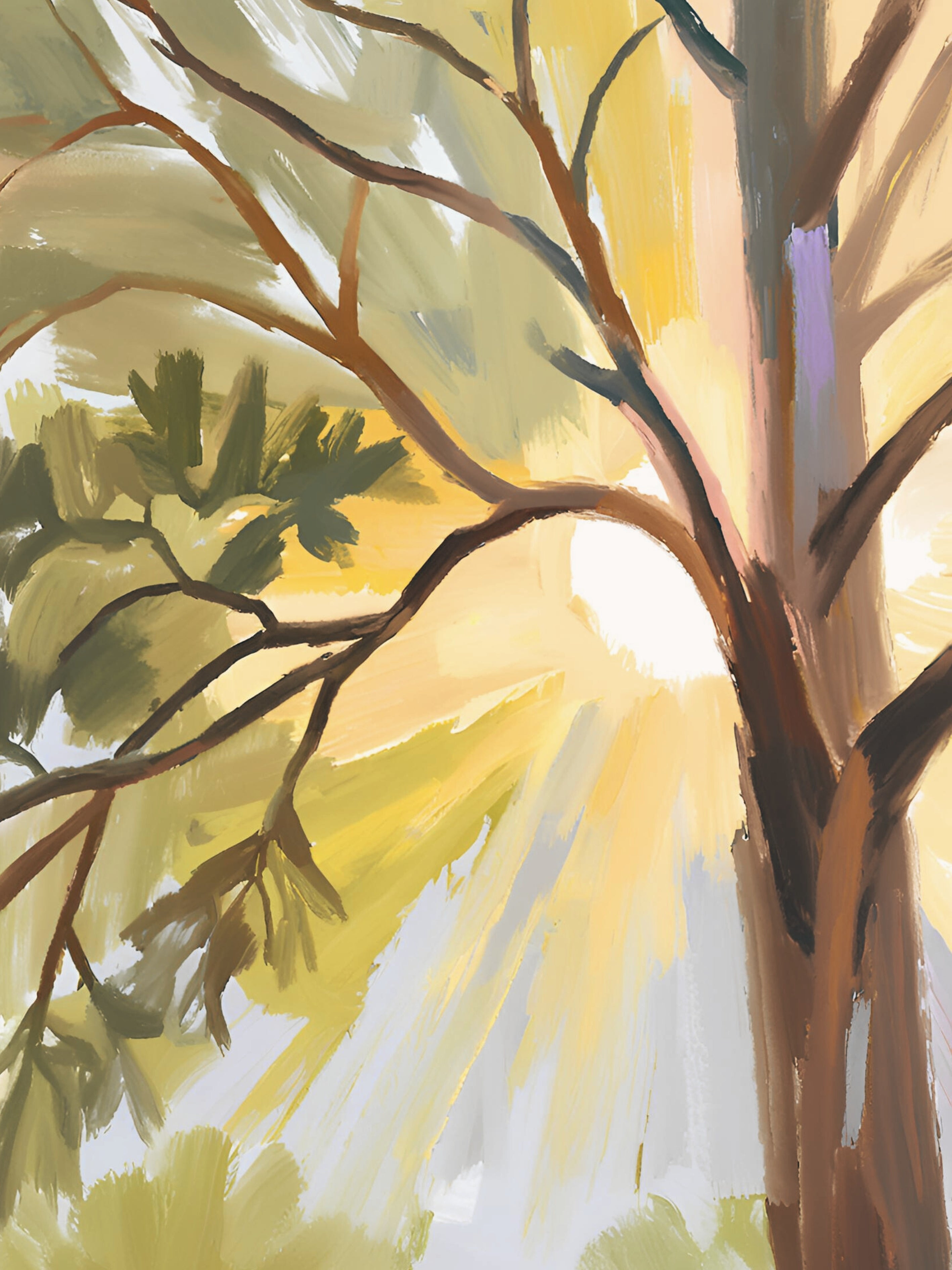 Golden Branches Modern Calm