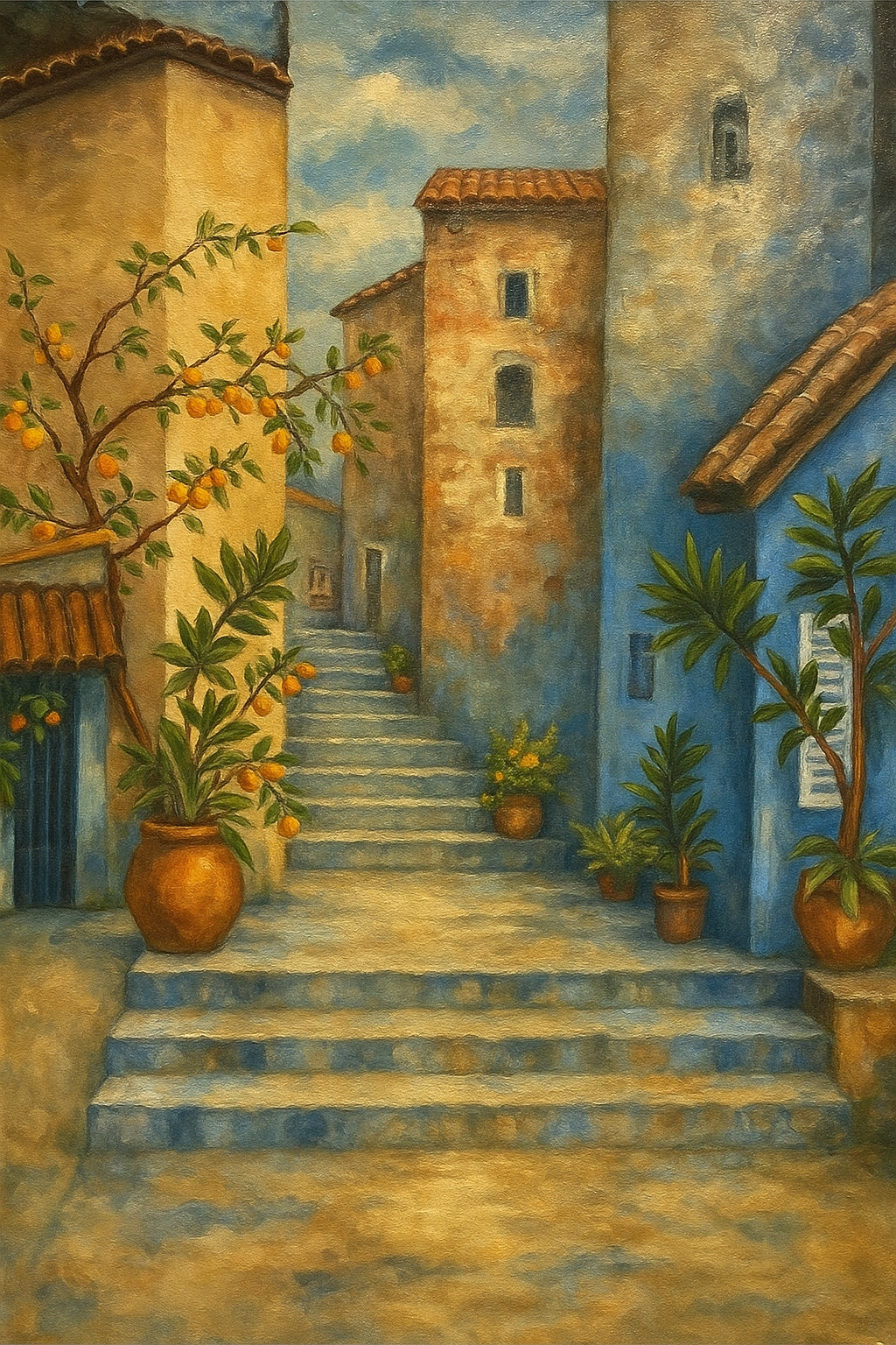 Terracotta Alleyway Modern Elegance