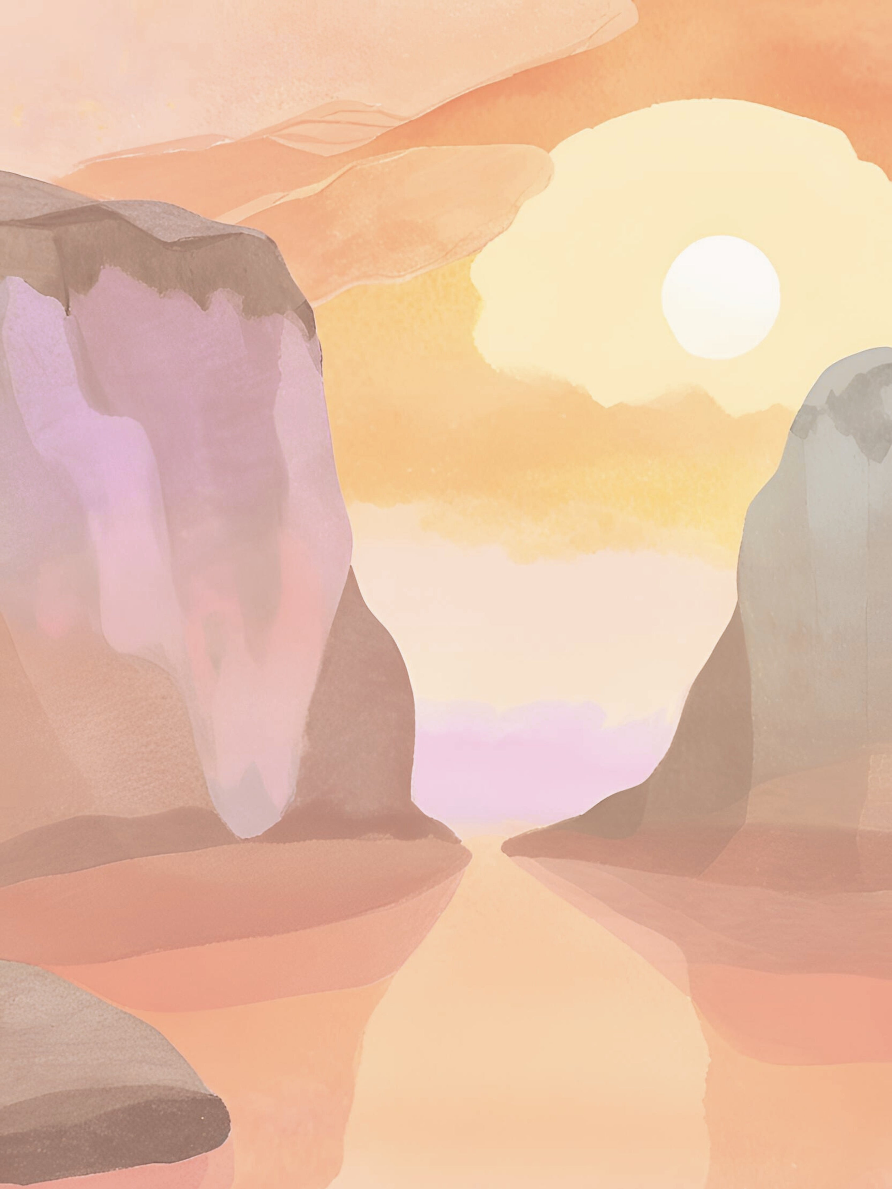 Pastel Canyon Calm Impression