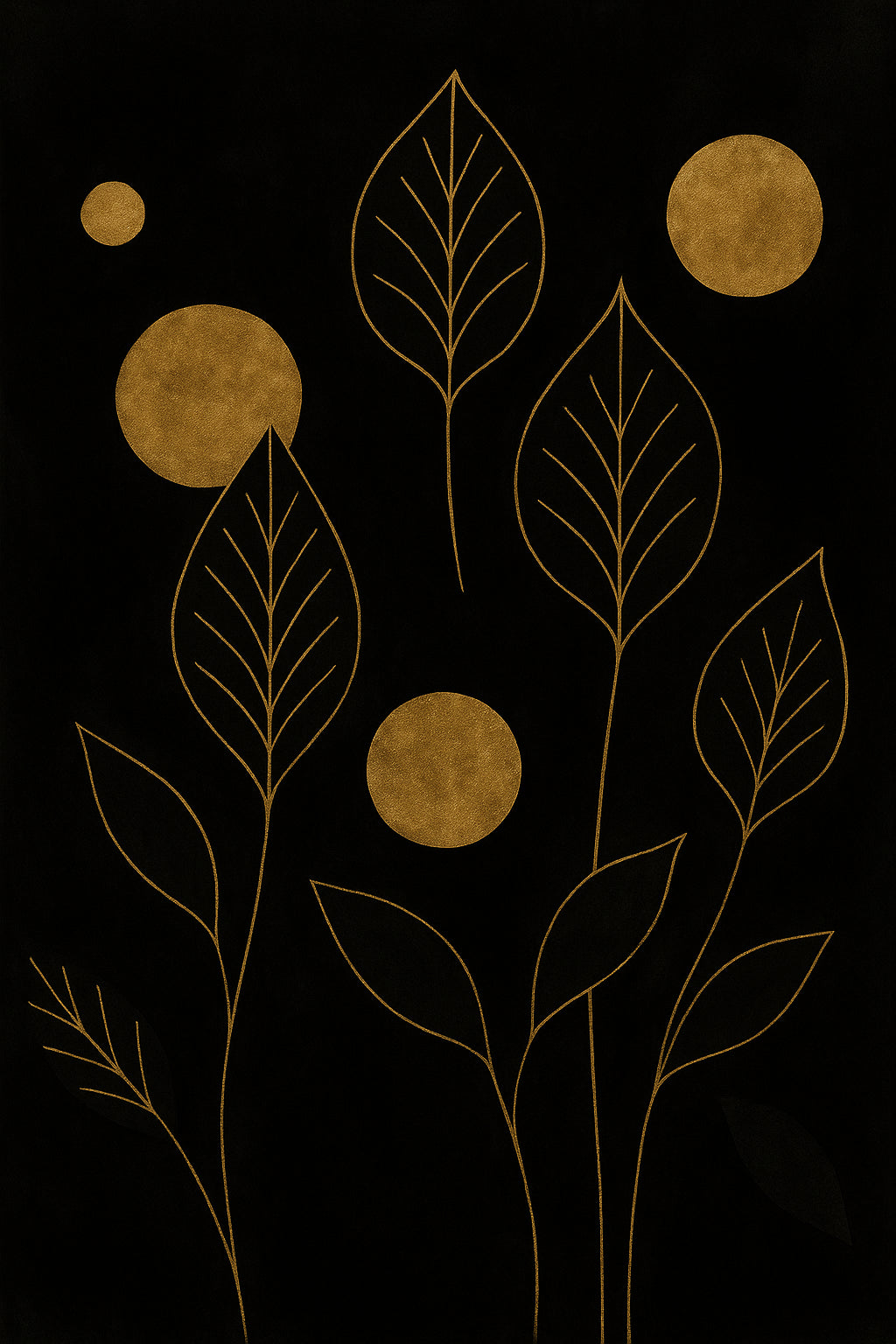 Golden Harmony Abstract Calm