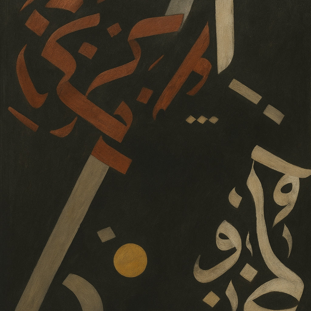 Burnt Orange Harmony Abstract