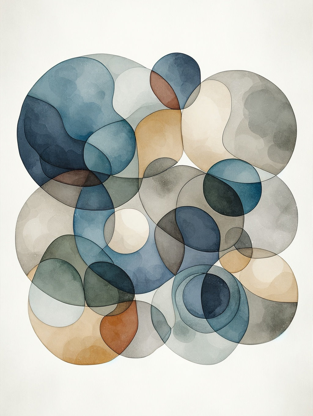 Calm Blue Modern Abstract