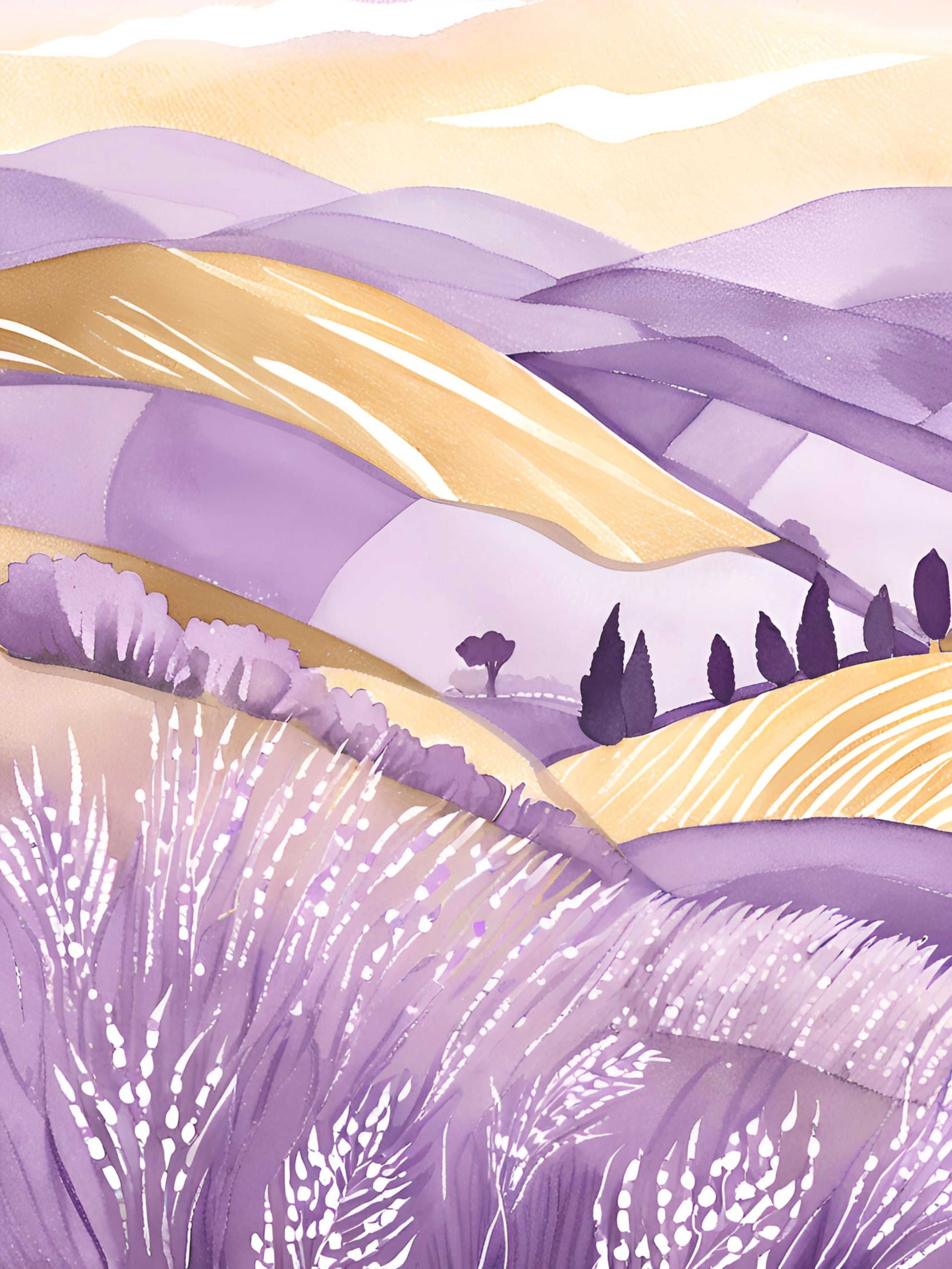 Soft Hillside Serenity Abstract