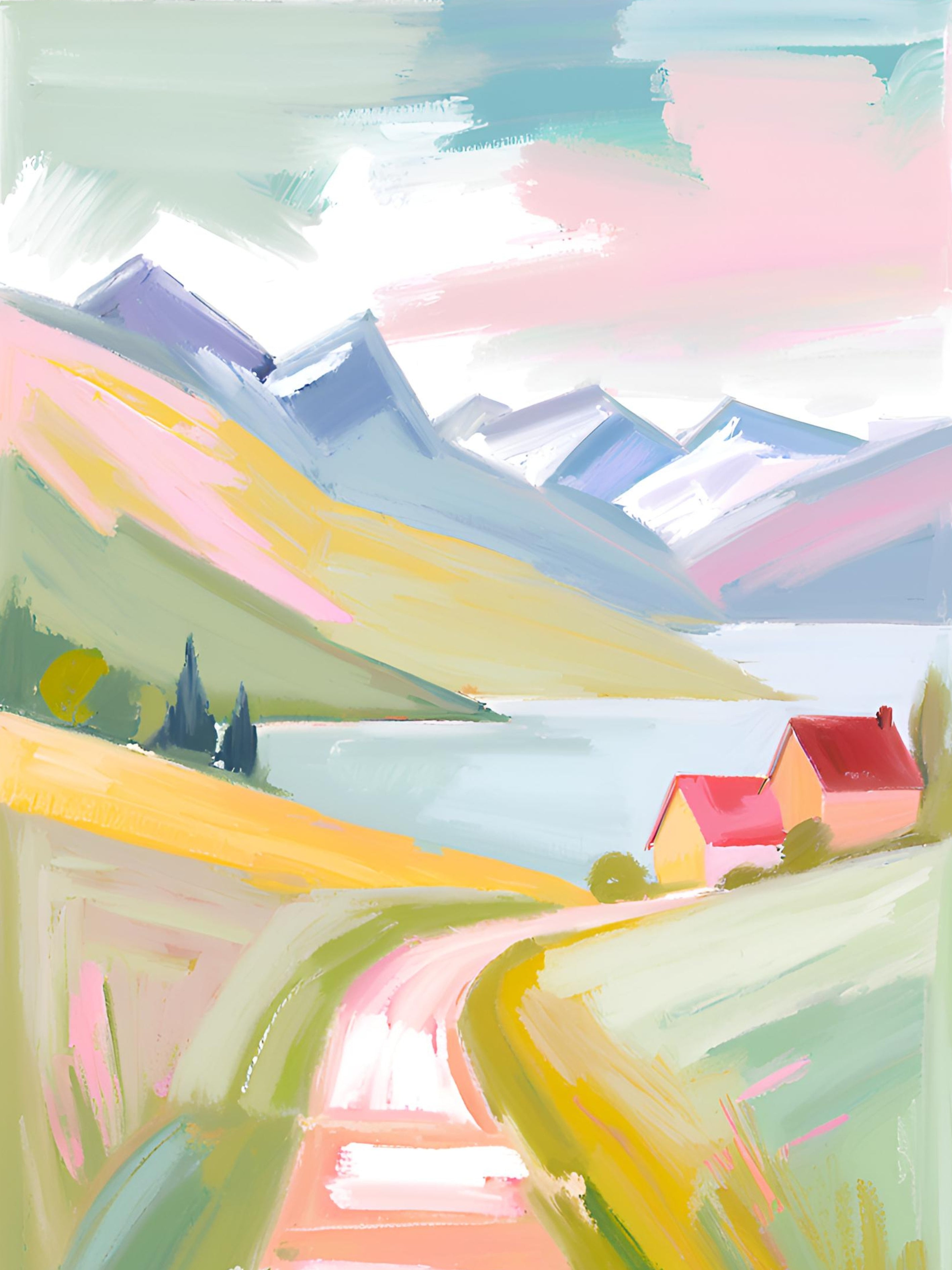 Pastel Calm Abstract Horizon