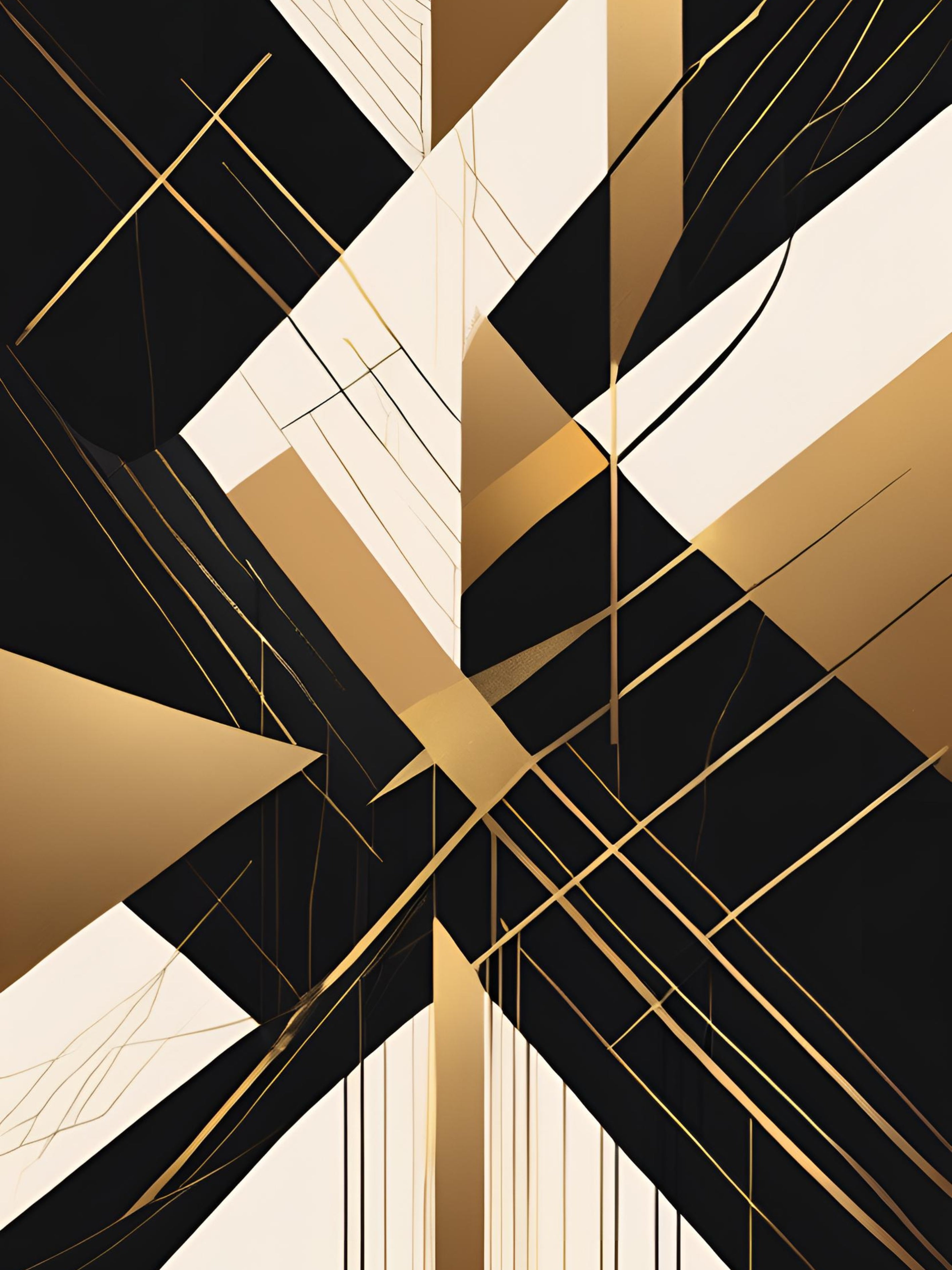 Gold Geometry Fluid Modern