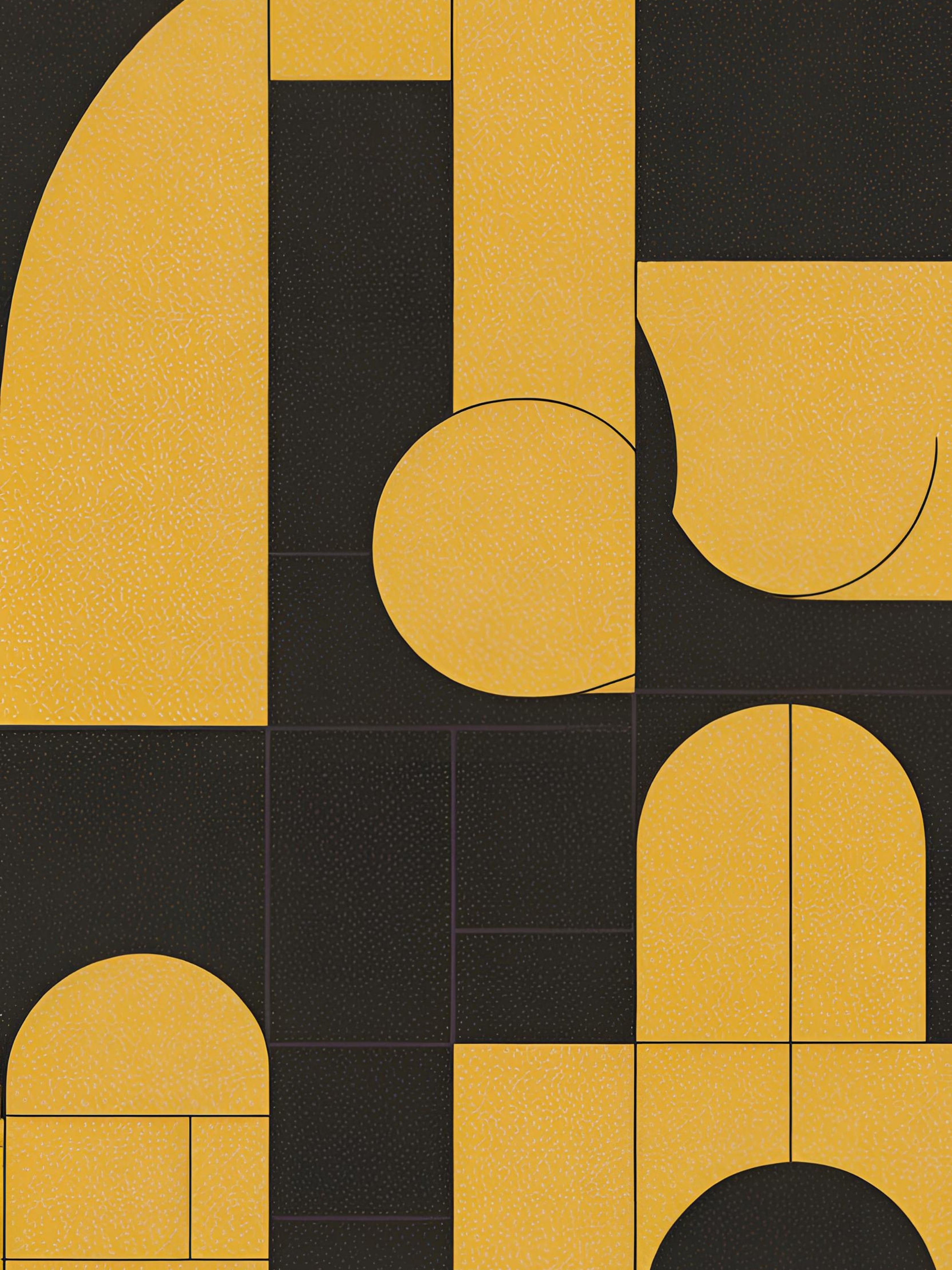 Bold Chaos Yellow Abstract