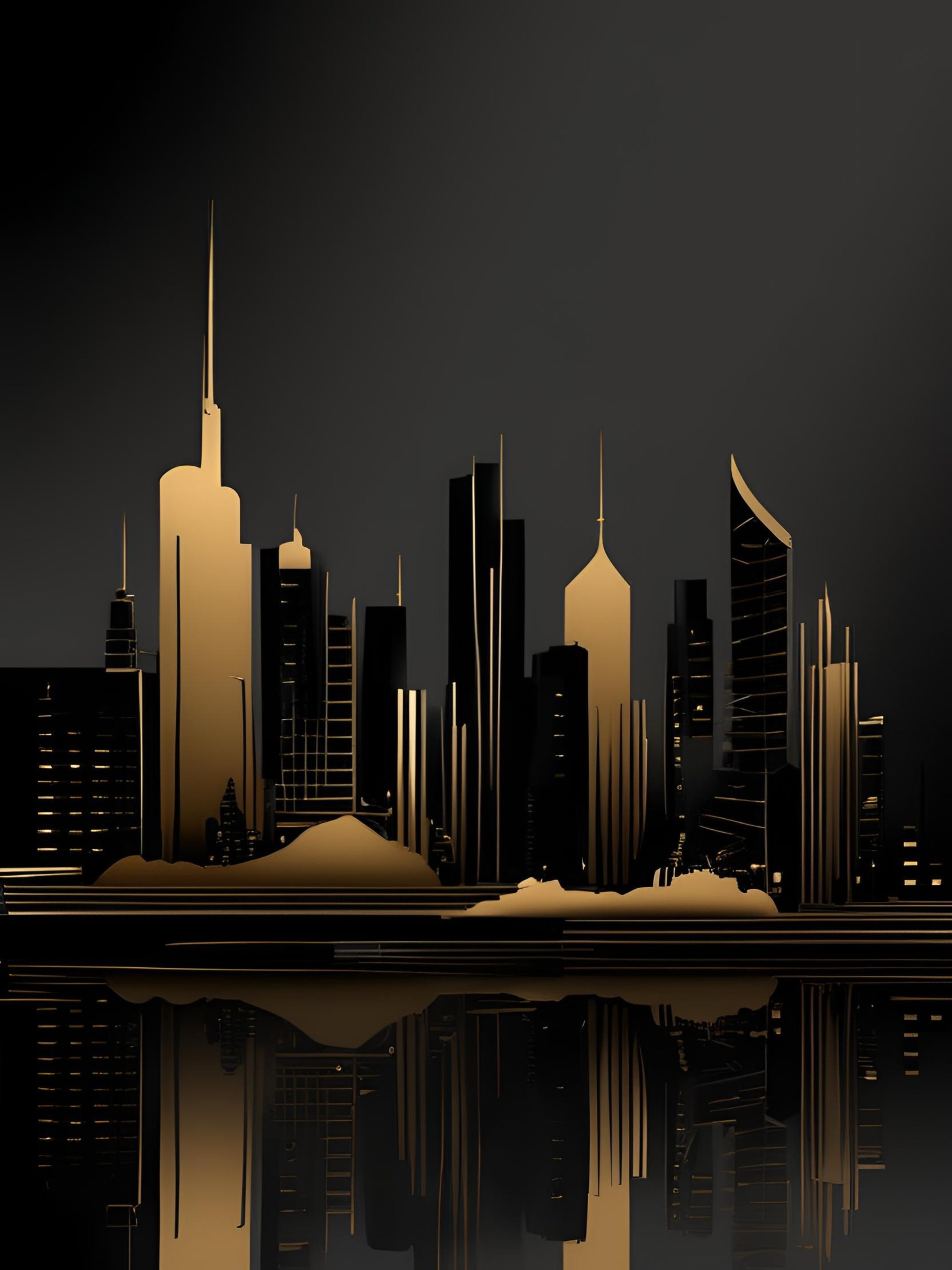 Gold Skyline Modern Elegance